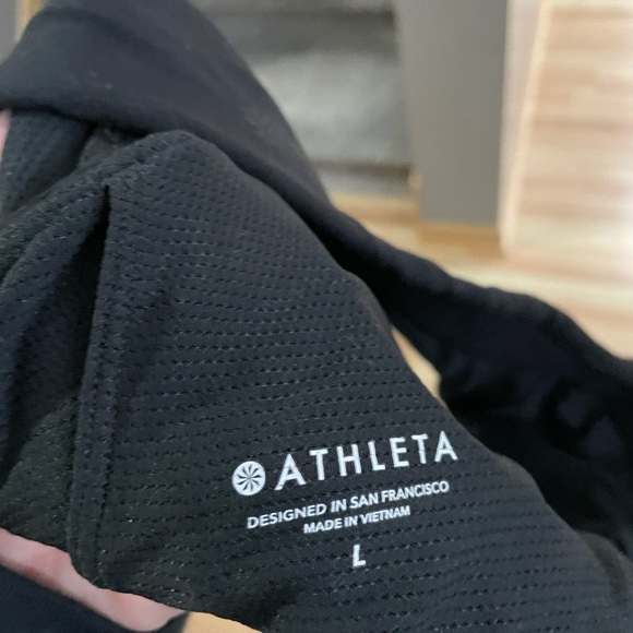 Athleta Powervita Rose Stripe Elation High Neck Bra Sz. Large - Picture 3 of 3